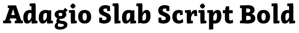Adagio Slab Script Bold Font