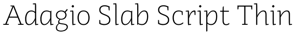 Adagio Slab Script Thin Font