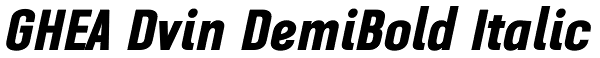 GHEA Dvin DemiBold Italic Font