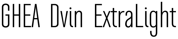GHEA Dvin ExtraLight Font