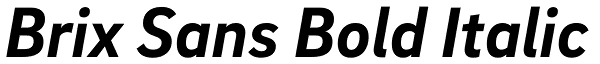 Brix Sans Bold Italic Font