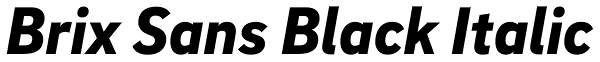 Brix Sans Black Italic Font