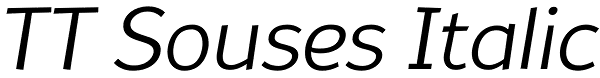 TT Souses Italic Font