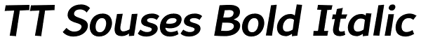 TT Souses Bold Italic Font