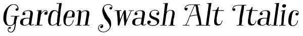 Garden Swash Alt Italic Font