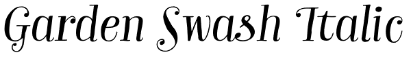 Garden Swash Italic Font