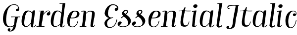 Garden Essential Italic Font