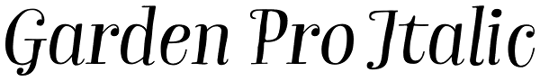 Garden Pro Italic Font