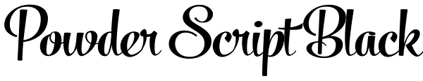 Powder Script Black Font