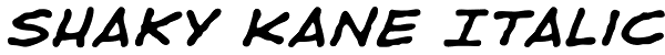 Shaky Kane Italic Font