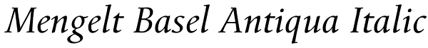 Mengelt Basel Antiqua Italic Font