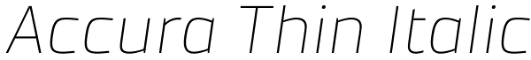 Accura Thin Italic Font