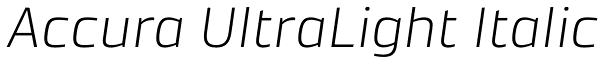 Accura UltraLight Italic Font