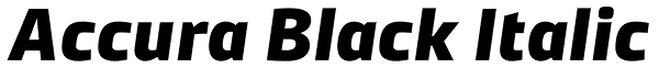 Accura Black Italic Font