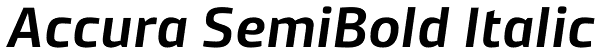 Accura SemiBold Italic Font