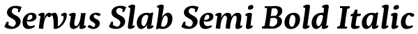 Servus Slab Semi Bold Italic Font