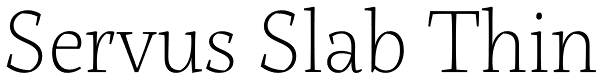 Servus Slab Thin Font