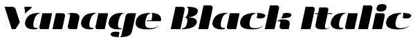 Vanage Black Italic Font