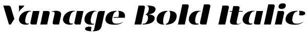 Vanage Bold Italic Font