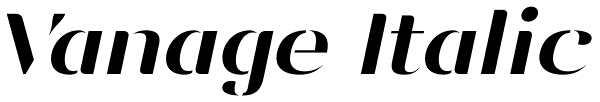 Vanage Italic Font