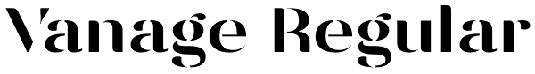 Vanage Regular Font