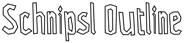 Schnipsl Outline Font