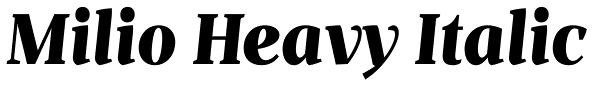 Milio Heavy Italic Font