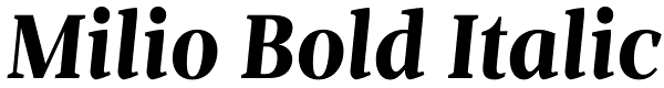 Milio Bold Italic Font