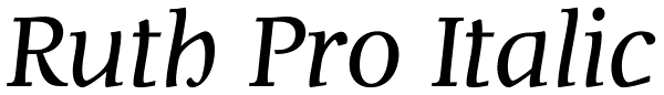 Ruth Pro Italic Font