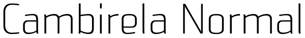 Cambirela Normal Font