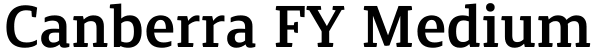 Canberra FY Medium Font