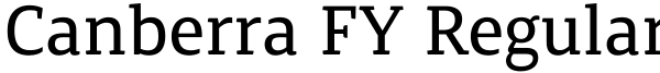 Canberra FY Regular Font