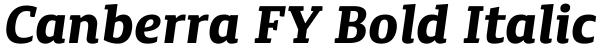 Canberra FY Bold Italic Font