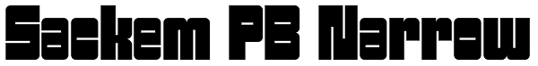 Sackem PB Narrow Font