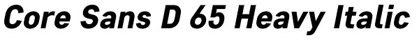 Core Sans D 65 Heavy Italic Font