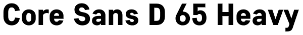 Core Sans D 65 Heavy Font