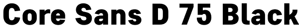 Core Sans D 75 Black Font