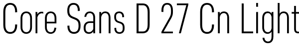 Core Sans D 27 Cn Light Font