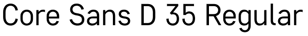 Core Sans D 35 Regular Font