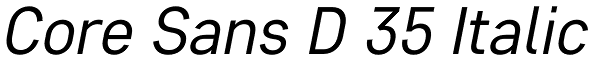 Core Sans D 35 Italic Font