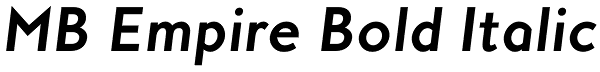 MB Empire Bold Italic Font