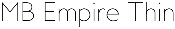 MB Empire Thin Font