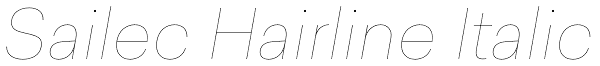 Sailec Hairline Italic Font