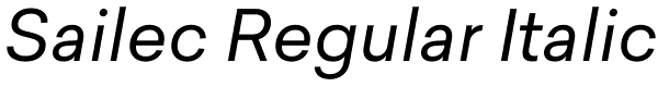 Sailec Regular Italic Font