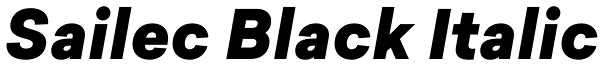 Sailec Black Italic Font