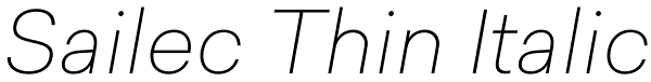 Sailec Thin Italic Font