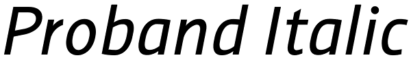 Proband Italic Font