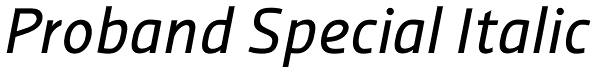 Proband Special Italic Font