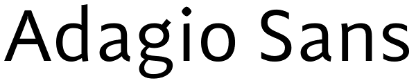 Adagio Sans Font