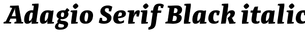 Adagio Serif Black italic Font
